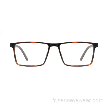 Cadre de lunettes optiques de mode carrée Tr90 Cadre